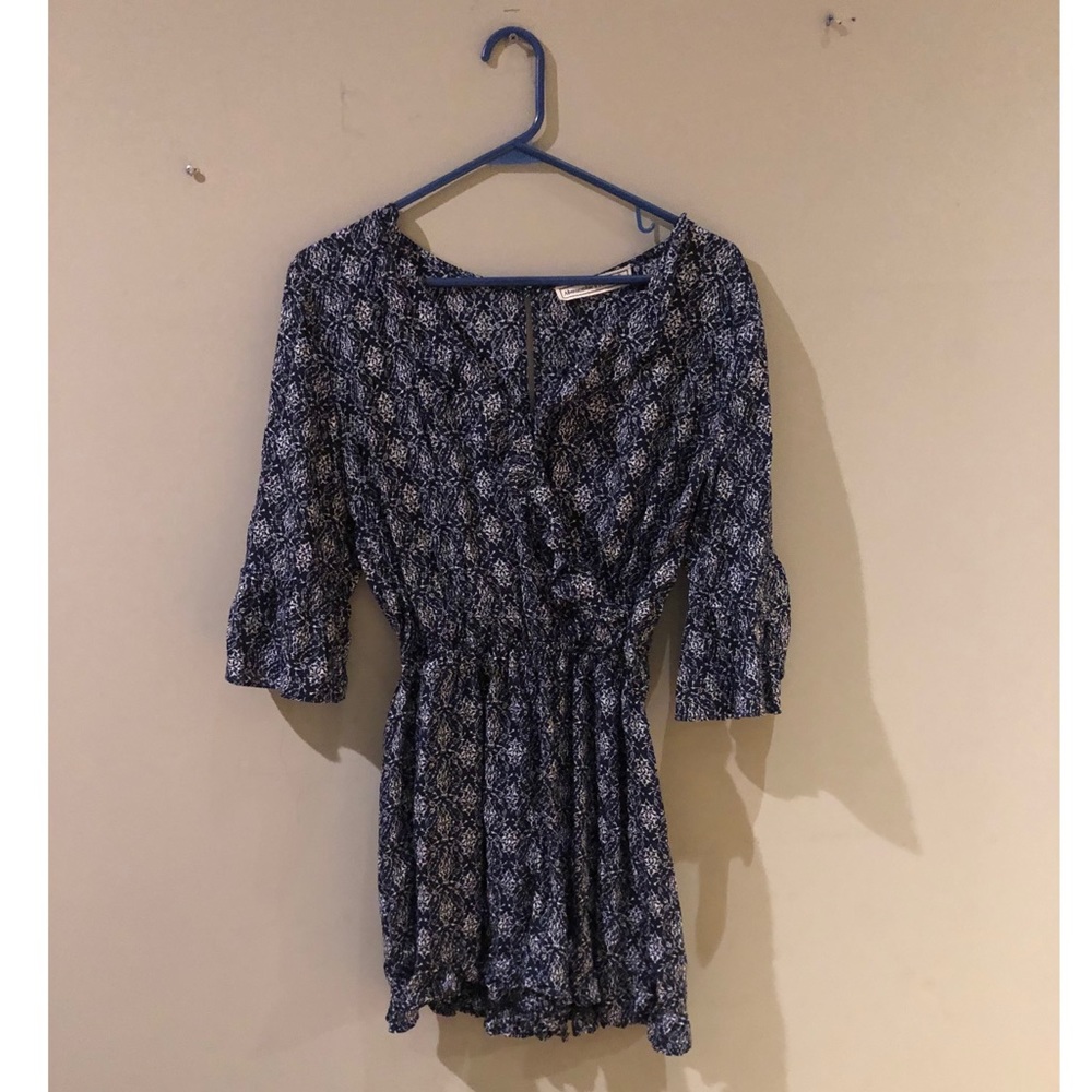 Navy Blue Longsleeve Romper